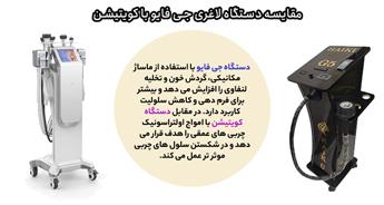 مقایسه دستگاه لاغری جی فایو با کویتیشن | کدام یک بهتر است؟